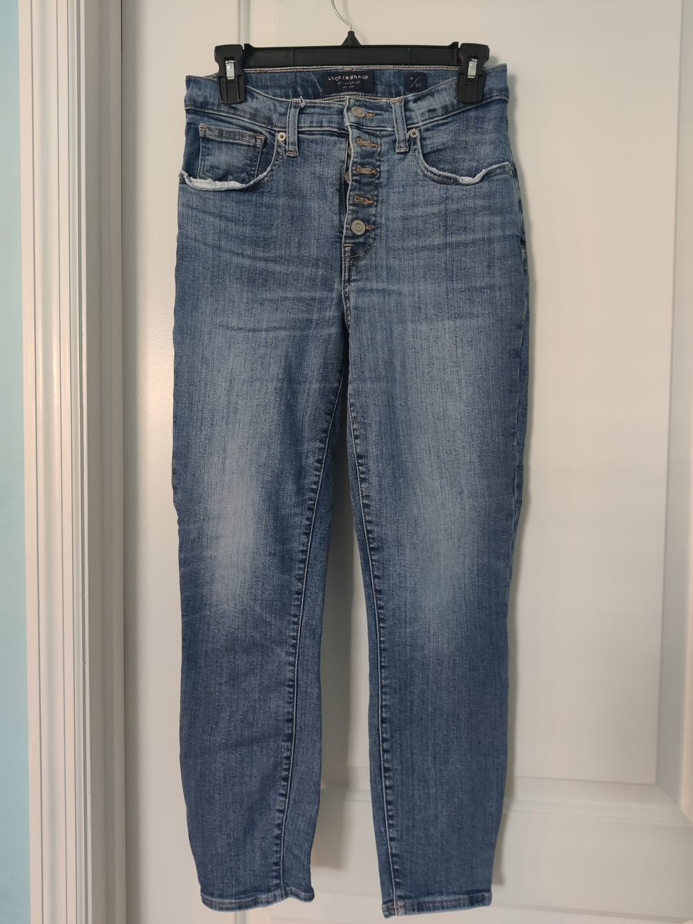 Lucky Brand High-Rise Button-Fly Jeans - Light Blue Wash- Size 4